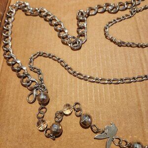 Vintage Playboy Silver Metal Belt